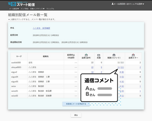 スマート配信 配信状況を確認